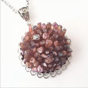 Crystal Cluster Quartz Pendant
